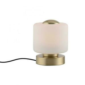 PAUL NEUHAUS LED stolní lampa, mosaz, kruhová, dotykový stmívač, nadčasový design 3000K obraz
