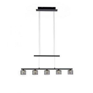 PAUL NEUHAUS LED závěsné svítidlo, černá, 5 ramenné, nastavitelná výška, nad jídelní stůl 3000K obraz