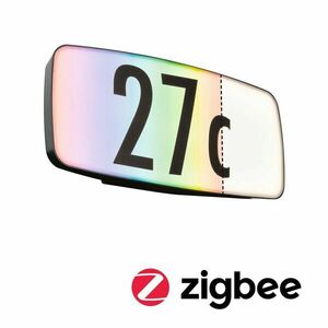 PAULMANN LED domovní číslo a svítidlo Smart Home Zigbee Sheera soumrakový senzor IP44 276x73mm RGBW+ 6, 5W 230V antracit umělá hmota obraz