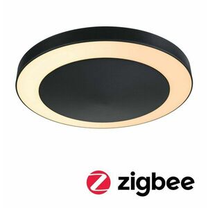 PAULMANN LED stropní svítidlo Smart Home Zigbee Circula soumrakový senzor neláká hmyz IP44 kruhové 320mm CCT 14W 230V antracit umělá hmota obraz