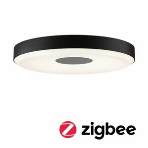 PAULMANN LED stropní svítidlo Smart Home Zigbee Puric Pane Effect 2700K 230V 16 / 1x1, 5W stmívatelné černá/šedá obraz
