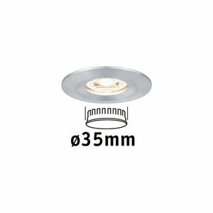 PAULMANN LED vestavné svítidlo Nova mini nevýklopné IP44 1x4W 2700K hliník broušený 230V 943.04 obraz