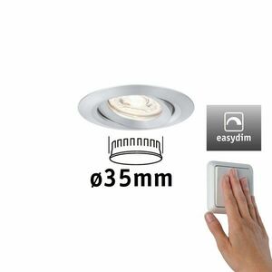 PAULMANN LED vestavné svítidlo Nova mini Plus EasyDim výklopné 1x4, 2W 2700K hliník 230V 929.74 obraz