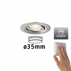 PAULMANN LED vestavné svítidlo Nova mini Plus EasyDim výklopné 1x4, 2W 2700K kov kartáčovaný 230V 929.72 obraz