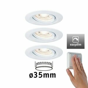 PAULMANN LED vestavné svítidlo Nova mini Plus EasyDim výklopné 3x4, 2W 2700K bílá mat 230V 929.71 obraz