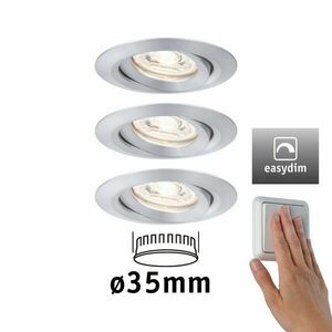 PAULMANN LED vestavné svítidlo Nova mini Plus EasyDim výklopné 3x4, 2W 2700K hliník 230V 929.75 obraz
