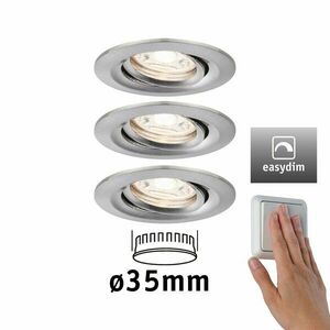 PAULMANN LED vestavné svítidlo Nova mini Plus EasyDim výklopné 3x4, 2W 2700K kov kartáčovaný 230V 929.73 obraz