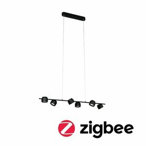 PAULMANN LED závěsné svítidlo Smart Home Zigbee Puric Pane 6x6W černá obraz