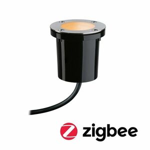 PAULMANN Plug & Shine LED zemní svítidlo Smart Home Zigbee zlaté světlo spot neláká hmyz IP65 CCT 4, 6W černá/ocel obraz