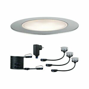 Paulmann Plug&Shine zemní svítidlo Floor Eco IP65 3000K 3x1W 24V stříbrná 936.92 P 93692 obraz