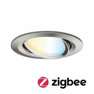 PAULMANN SmartHome Zigbee vestavné svítidlo LED Coin Nova Plus 1x6, 5W měnitelná bílá kruhové kov kartáčovaný 929.61 P 92961 obraz