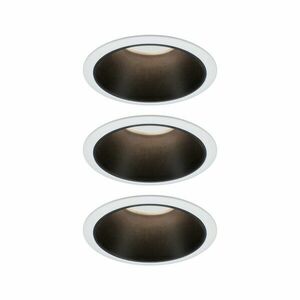 PAULMANN Vestavné svítidlo LED Cole 3x6, 5W bílá/černá mat 3-krokové-stmívatelné 2700K teplá bílá 934.02 obraz