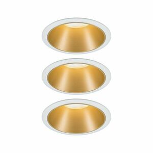 PAULMANN Vestavné svítidlo LED Cole 3x6, 5W bílá/zlatá mat 3-krokové-stmívatelné 2700K teplá bílá 934.06 obraz