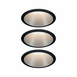 PAULMANN Vestavné svítidlo LED Cole 3x6, 5W černá/stříbrná mat 3-krokové-stmívatelné 2700K teplá bílá 934.08 obraz