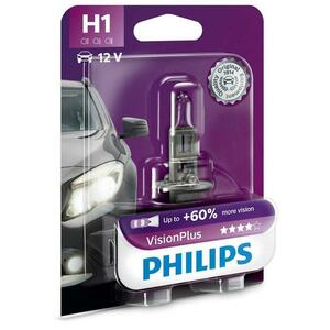 Philips H1 VisionPlus 12V 12258VPB1 +60% obraz