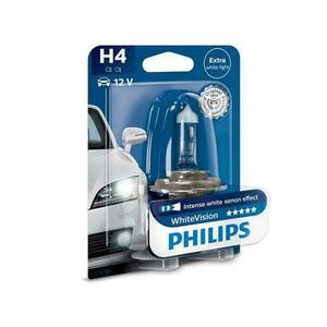 Philips H4 12V 60/55W P43t WhiteVision 1ks blistr 12342WHVB1 obraz