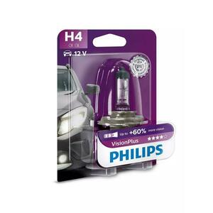 Philips H4 VisionPlus 12V 12342VPB1 +60% obraz