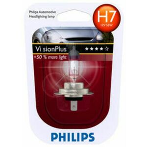 Philips H7 VisionPlus 12V 12972VPB1 +50% obraz