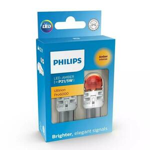 Philips LED P21/5W 12V 2.5/0.5W Ultinon Pro6000 SI Amber Intense 2ks 11499AU60X2 obraz
