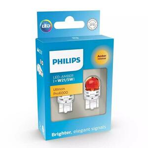 Philips LED W21/5W 12V 2.5/0.5W Ultinon Pro6000 SI Amber Intense 2ks 11066AU60X2 obraz