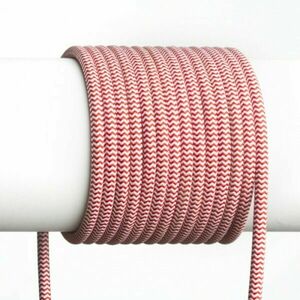 RED - DESIGN RENDL RENDL FIT 3X0, 75 1bm textilní kabel červená/bílá R12227 obraz