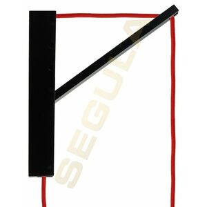 Segula 80533 SET Pinocchio nástěnné svítidlo černá s textilním kabelem červená - E27 obraz
