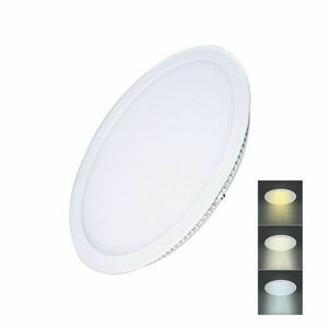 Solight LED mini panel CCT, podhledový, 18W, 1530lm, 3000K, 4000K, 6000K, kulatý WD142 obraz