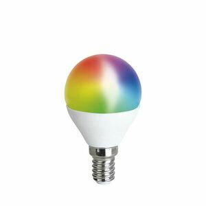 Solight LED SMART WIFI žárovka, miniglobe, 5W, E14, RGB, 400lm WZ432 obraz