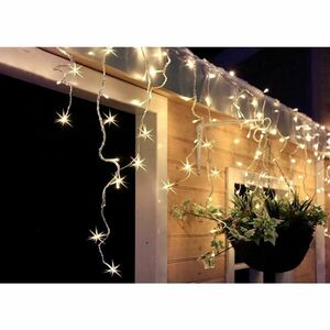 Solight LED vánoční závěs, rampouchy, 120 LED, 3m x 0, 7m, přívod 6m, venkovní, teplé bílé světlo, paměť, časovač 1V40-WW obraz