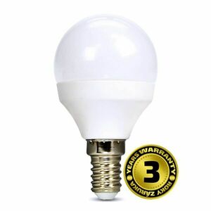 Solight LED žárovka, miniglobe, 6W, E14, 4000K, 510lm, bílé provedení WZ417-1 obraz