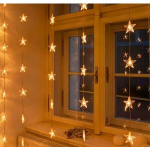 DecoLED Vánoční osvětlení do okna 1, 2 x 1, 2 m, propojovatelné, hvězdy obraz