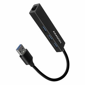AXAGON HMA-GL3A 3x USB-A+GLAN, USB3.2 Gen 1 hub, metal, 20 cm USB-A kabel obraz