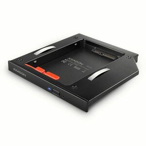AXAGON RSS-CD12 2.5" SSD/HDD caddy into DVD slot, 12.7 mm, LED, ALU obraz