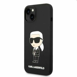 Zadní kryt Karl Lagerfeld Liquid Silicone Ikonik NFT pro Apple iPhone 14 Plus, černé obraz