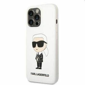 Zadní kryt Karl Lagerfeld Liquid Silicone Ikonik NFT pro Apple iPhone 13 Pro, bílé obraz