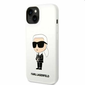 Zadní kryt Karl Lagerfeld Liquid Silicone Ikonik NFT pro Apple iPhone 14 Plus, bílé obraz