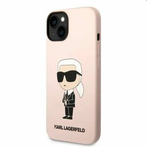 Zadní kryt Karl Lagerfeld Liquid Silicone Ikonik NFT pro Apple iPhone 14 Plus, růžové obraz