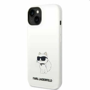 Zadní kryt Karl Lagerfeld Liquid Silicone Choupette NFT pro Apple iPhone 14 Plus, bílé obraz