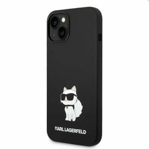 Zadní kryt Karl Lagerfeld Liquid Silicone Choupette NFT pro Apple iPhone 14 Plus, černé obraz
