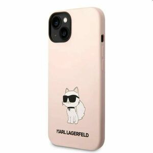 Zadní kryt Karl Lagerfeld Liquid Silicone Choupette NFT pro Apple iPhone 14 Plus, růžové obraz
