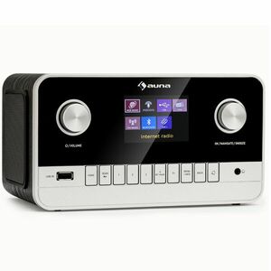 Auna Connect 100 MKII, internetové rádio, přehrávač médií, Bluetooth, DAB/DAB+, ovládání aplikací obraz