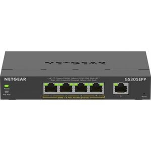 NETGEAR 5-Port Gigabit Ethernet High-Power PoE+ Plus GS305EPP-100PES obraz
