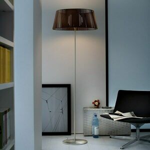 Výprodej vzorku Stojací lampa RIBBON TE matná nikl / černá E27 105W - MOROSINI obraz