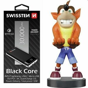 Swissten Black Core Slim Powerbank 30.000 mAh + Cable Guy Crash Bandicoot Trilogy (Crash Bandicoot) obraz