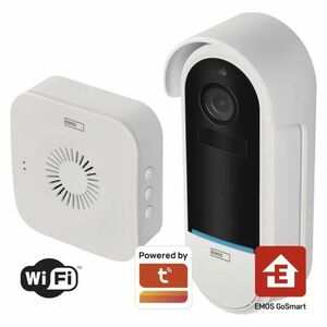 EMOS GoSmart Bílý domovní bezdrátový videozvonek s WiFi H4032 obraz