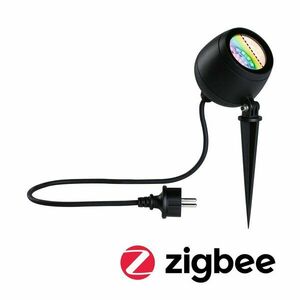 PAULMANN LED bodové zahradní světlo Smart Home Zigbee Kikolo IP65 90mm RGBW+ 6, 2W 230V antracit umělá hmota/hliník 947.71 obraz
