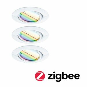 PAULMANN LED vestavné svítidlo Smart Home Zigbee Base Coin základní sada výklopné kruhové 90mm 20° 3x4, 9W 230V stmívatelné RGBW+ bílá 924.66 obraz