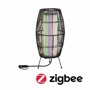 PAULMANN Plug & Shine LED světelný objekt Smart Home Zigbee Basket IP44 RGBW 3, 2W černá 947.54 obraz