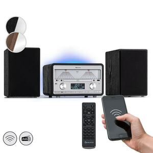 Auna Elton, stereo systém, CD, BT, MP3, DAB+, FM rádio, VU metr, podsvícení obraz
