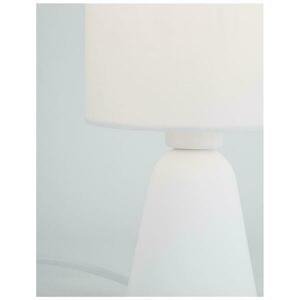 NOVA LUCE stolní lampa ZERO bílá sádra a bílé stínidlo E14 1x5W 230V IP20 bez žárovky 9577162 obraz